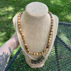 Twine & Twig 3 strand beaded necklace NWT